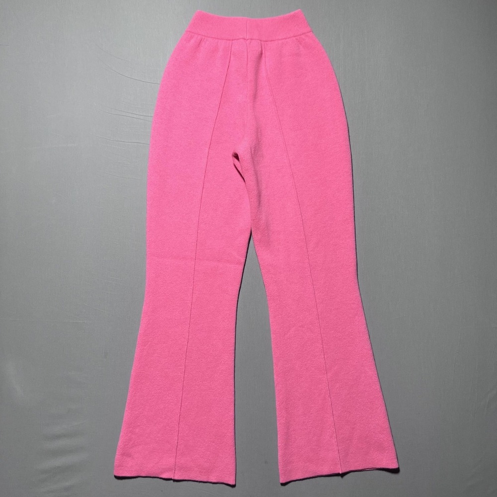 LISA YANG Pink Tilley Trousers Pants Flared Cashmere Women's Size 0 High Rise - Picture 2 of 16